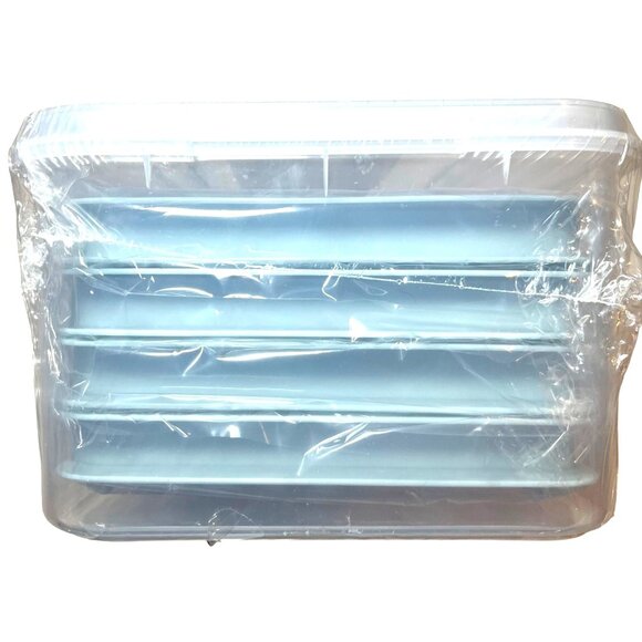 Mini Ice Cube Trays 4 Layers For Freezer With Lid & Scoop Easy Release BPA Free - Picture 7 of 12